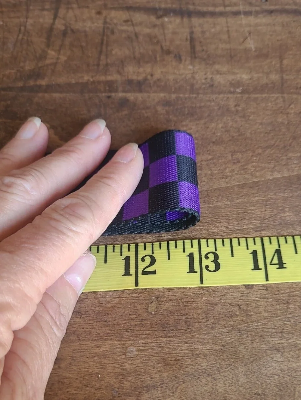 EUC Buckle-Down Belt Purple/Black Checkerboard Chevrolet Seatbelt Unisex Belt